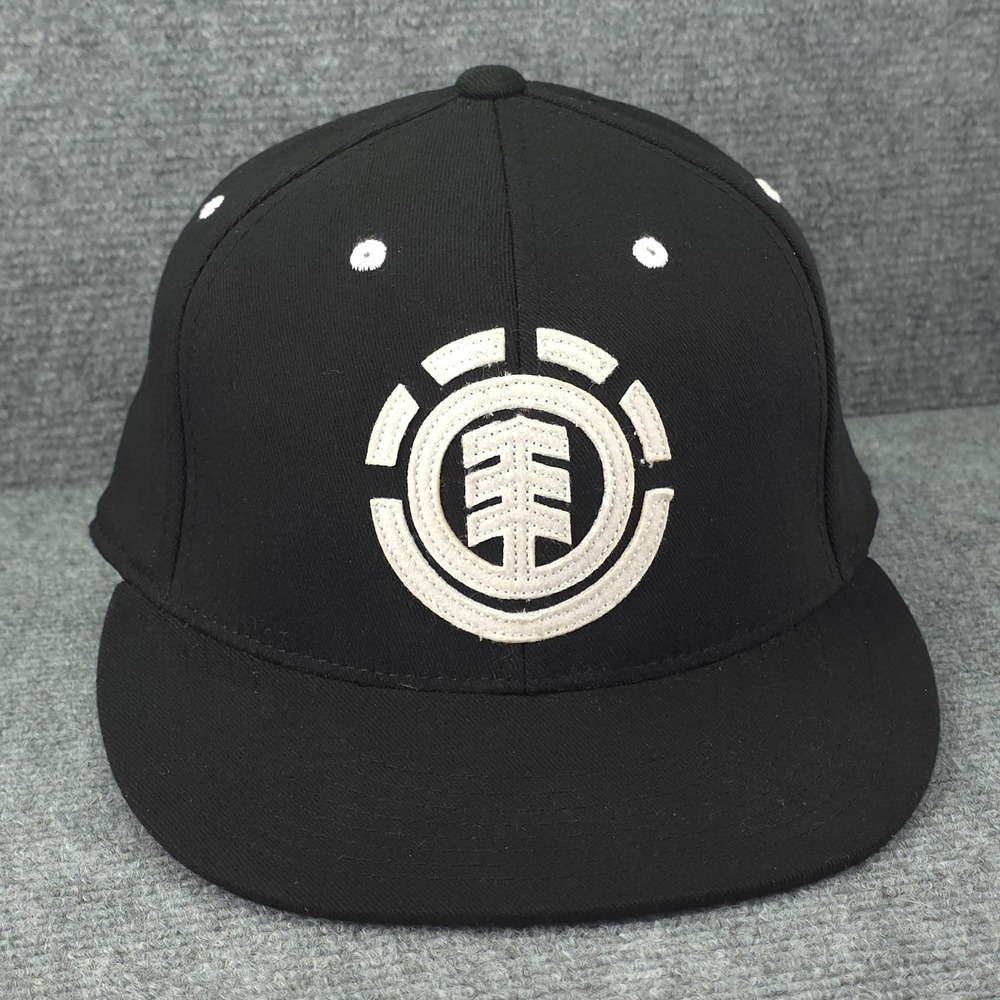 Element Hat Cap Mens Fitted 7 Black Embroidered Flexfit 210 Streetwear Skate